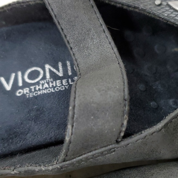 Vionic Kristin mules women's size 6 gray adjustable strap Orthaheel technology - Picture 6 of 11